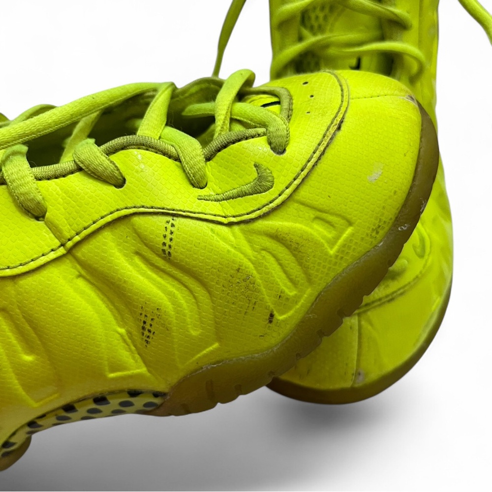 2.5Y Nike Air Foamposite Pro Volt Neon Yellow Unisex Nike Bball Sneakers - Picture 9 of 11